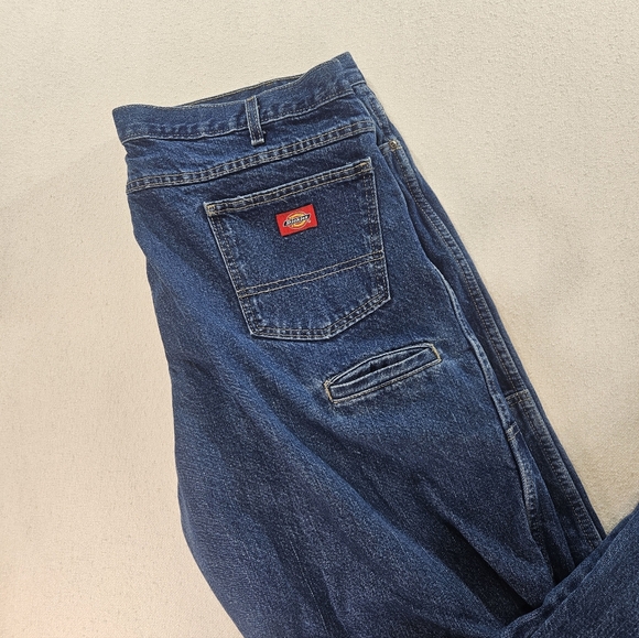 Dickies Double Knee Work Jeans 42x34 Blue - Picture 2 of 7